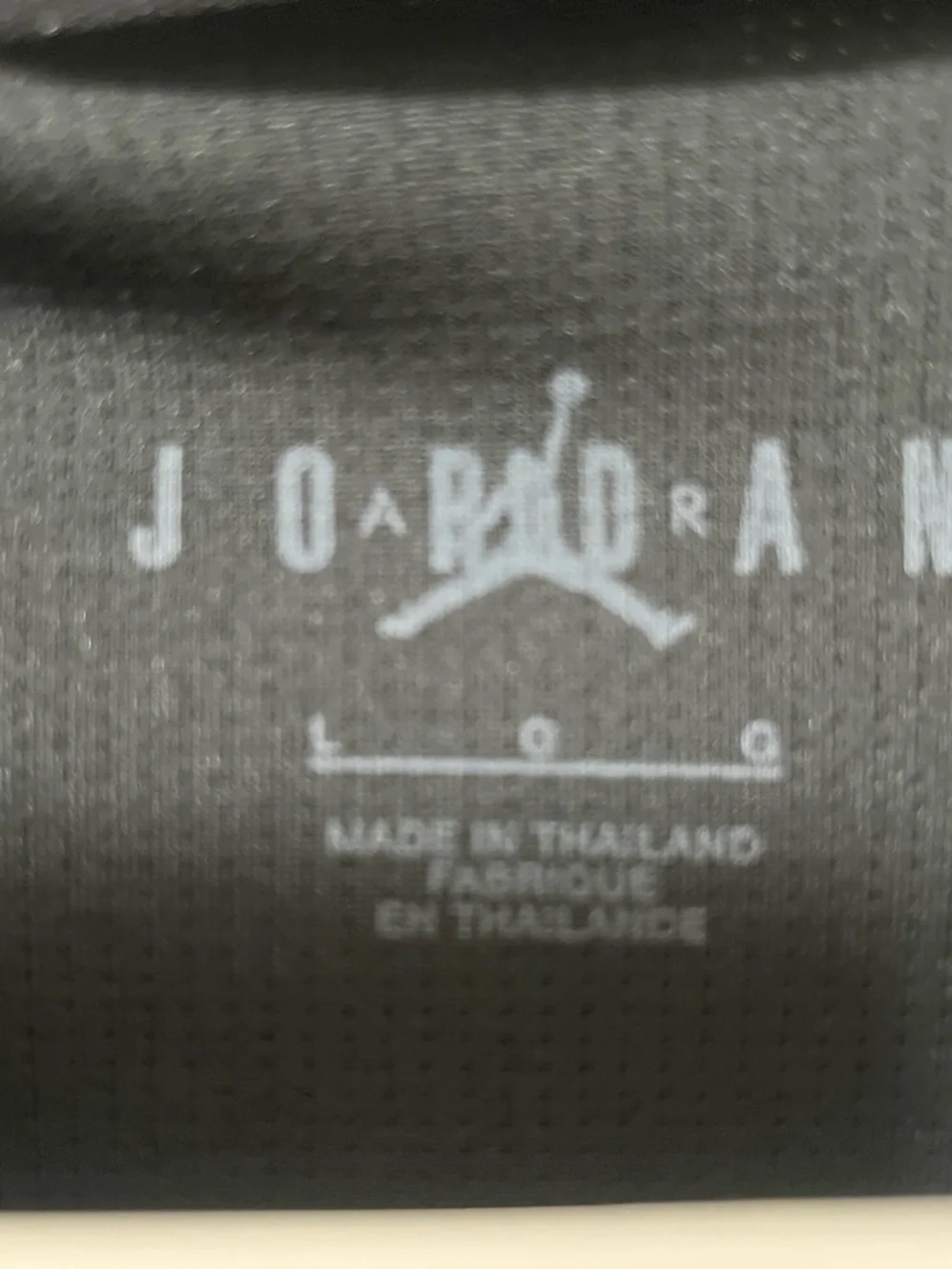 Jordan Black Tee with Gray Contrast Sleeves